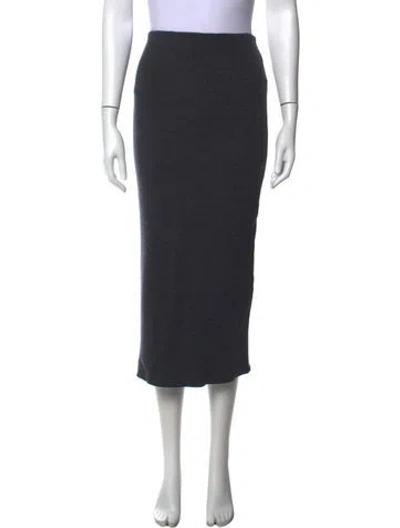 Pre-owned John Smedley Virgin Wool Midi Length Skirt In Grey