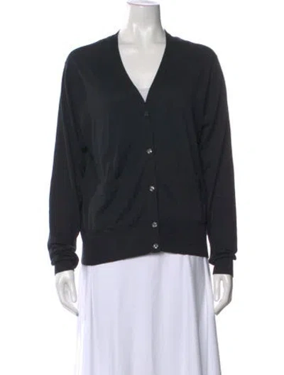 Pre-owned John Smedley V-neck Sweater In Black