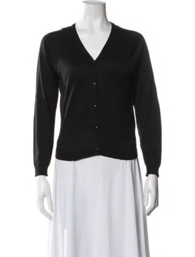 Pre-owned John Smedley V-neck Sweater In Black