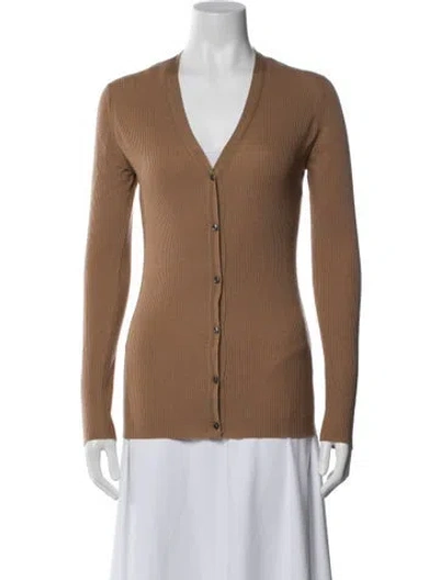 Pre-owned John Smedley V-neck Sweater In Brown