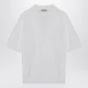John Smedley White Isis Polo In Cotton In White