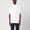 John Smedley White Isis Polo In Cotton In White