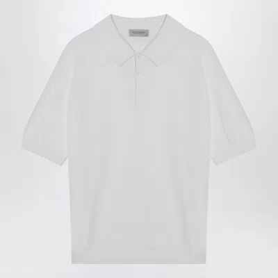 John Smedley White Isis Polo In Cotton