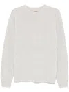 John Smedley Norfolk Crew Neck Drop Shoulder Sweater In White