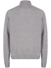 John Smedley Cashmere Merino Blend Roll Neck Sweater In Gray