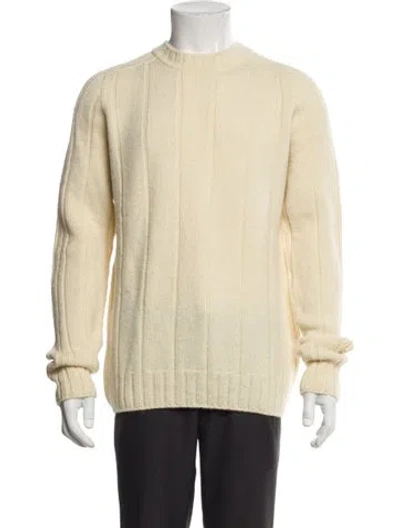 Pre-owned John Smedley Wool Crew Neck Pullover In Neutral