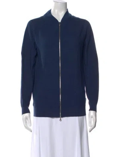 Pre-owned John Smedley Wool Crew Neck Sweater In Blue