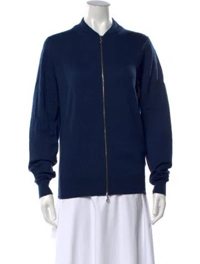 Pre-owned John Smedley Wool Crew Neck Sweater In Blue