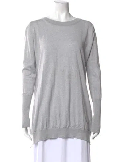 Pre-owned John Smedley Wool Crew Neck Top In Gray