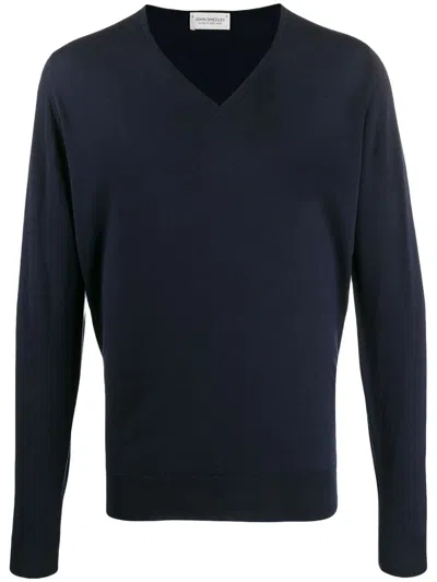 John Smedley Wool Knit Jumper In Black