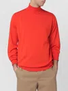 John Smedley Wool Turtleneck Sweater Long Sleeves In Red