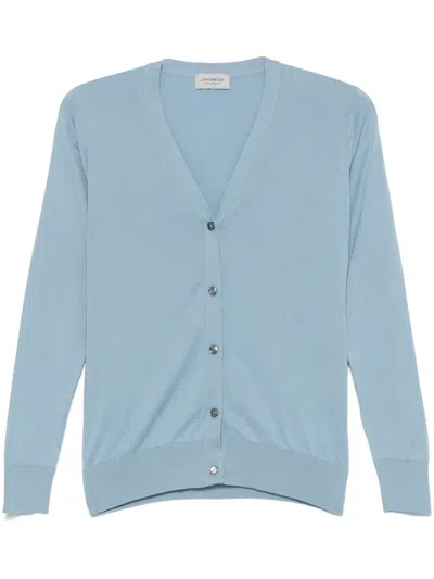 John Smedley Yasmin Cardigan In Blau