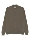John Smedley Zipped Cardigan In Brown