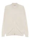 John Smedley Zipped-front Cardigan In Gray