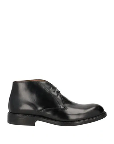 John Spencer Man Ankle Boots Black Size 12 Leather