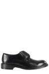 John Spencer Polished Leather Derby Shoe In Black