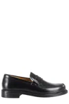 John Spencer Classic Brushed Leather Moccasin In Black
