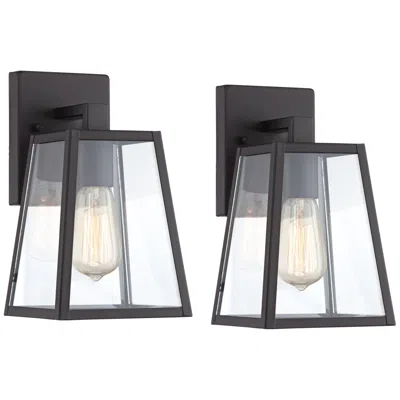 John Timberland Arrington 10 3/4" High Mystic Black Sconces Set Of 2