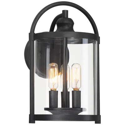 John Timberland Avani 13" High Black Outdoor Wall Light