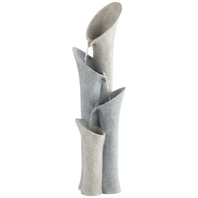 John Timberland Bell 34" High Gray Stone 4-tier Modern Fountain
