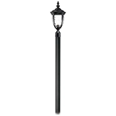 John Timberland Bellagio 103" High Black Outdoor Post Light With Burial Pole