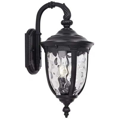 John Timberland Bellagio 20 1/2" High Black Downbridge Outdoor Wall Light