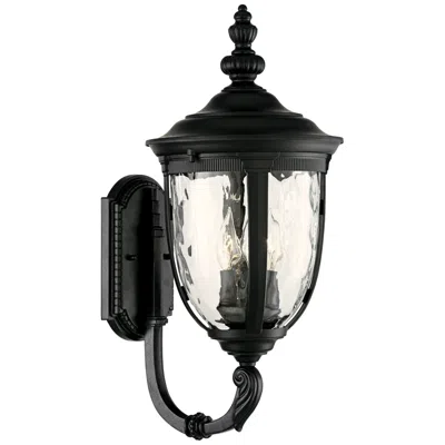 John Timberland Bellagio 21" High Black Upbridge Outdoor Wall Light