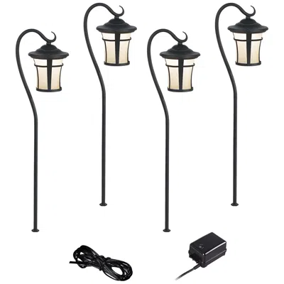 John Timberland Carriage Style 6-piece Led Landscape Light Set In Black