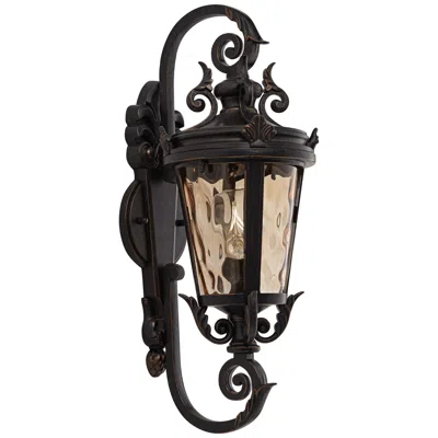 John Timberland Casa Marseille 19" Bronze Scroll Outdoor Wall Light