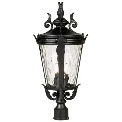 John Timberland Casa Marseille 25 1/2" High Black 4-light Outdoor Post Light