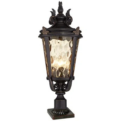 John Timberland Casa Marseille 29 3/4" Bronze Outdoor Post Light With Pier Mount