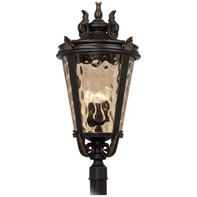 John Timberland Casa Marseille 33 1/2" High Bronze Outdoor Post Light
