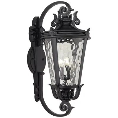 John Timberland Casa Marseille Black 36" High Large Outdoor Wall Light