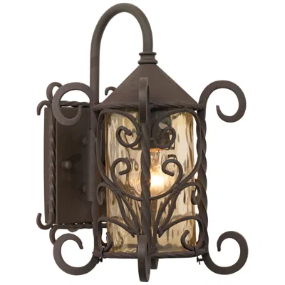 John Timberland Casa Seville 13 1/4" High Iron Scroll Traditional Wall Sconce