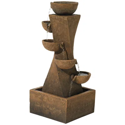 John Timberland Cascading Bowls 27 1/2" High Modern Fountain With Led Light