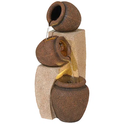 John Timberland Cascading Jugs 30" High Indoor-outdoor Led Fountain