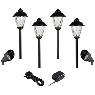 John Timberland Complete Led Landscape Kit With Concord Path Lights And Spots