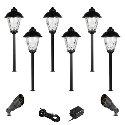John Timberland Concord Black 10-piece Led Landscape Path And Spot Light Set