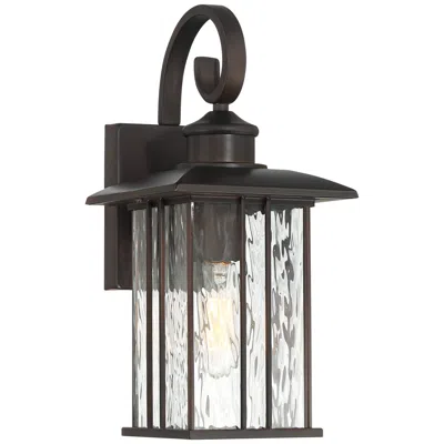 John Timberland Deaver 15" Bronze Lantern Outdoor Wall Light