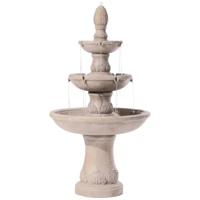 John Timberland Domanico 57" High 3-tier Sandstone Finish Fountain