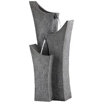 John Timberland Exton 31" High Gray Stone Three Tier Modern Garden Fountain