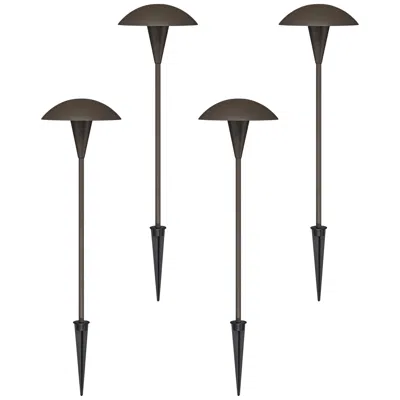 John Timberland Grant 18" High Bronze Finish Led Landscape Path Lights - Set Of 4