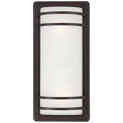 John Timberland Habitat 16" High Bronze And Opal Glass Modern Wall Sconce