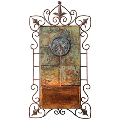 John Timberland Ibizi 33" Iron Scroll Rustic Traditional Wall Fountain