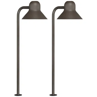 John Timberland Jayce 18 1/2" High Bronze Led Landscape Path Lights Set Of 2