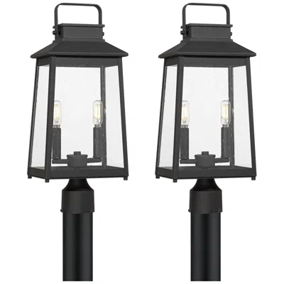 John Timberland Jubliee 20 1/4" High Black 2-light Outdoor Post Light Set Of 2