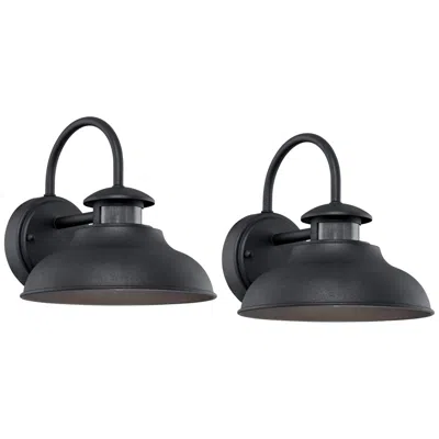 John Timberland Midland 9" High Dusk-to-dawn Led Motion Sensor Light Set Of 2