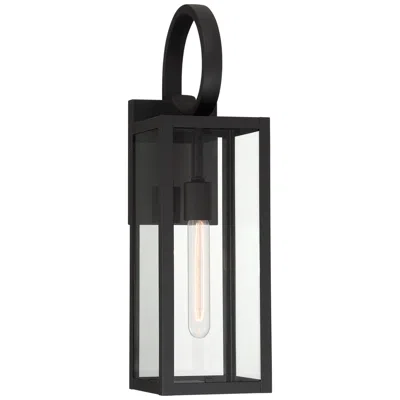 John Timberland Mira 21" High Black Finish Outdoor Lantern Wall Light