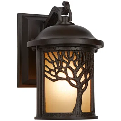 John Timberland Mission Tree 9 1/2" High Bronze Outdoor Wall Light
