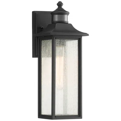 John Timberland Moray Bay 16 1/2" High Black Motion Sensor Outdoor Wall Light